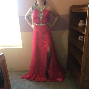 Hot pink Pageant / prom/ formal dress